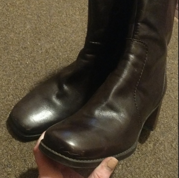 Bandolino NOVEMBRE Leather High Heeled Ankle Booties Fall Fashion Block Heels - Picture 8 of 15